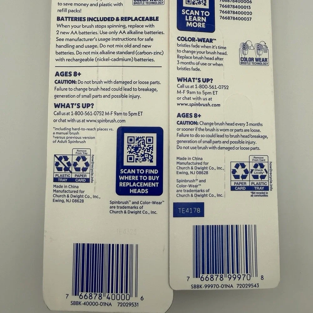 (1) Spinbrush Pro Clean Battery Powered Toothbrush & (1) Pack Replacement Heads